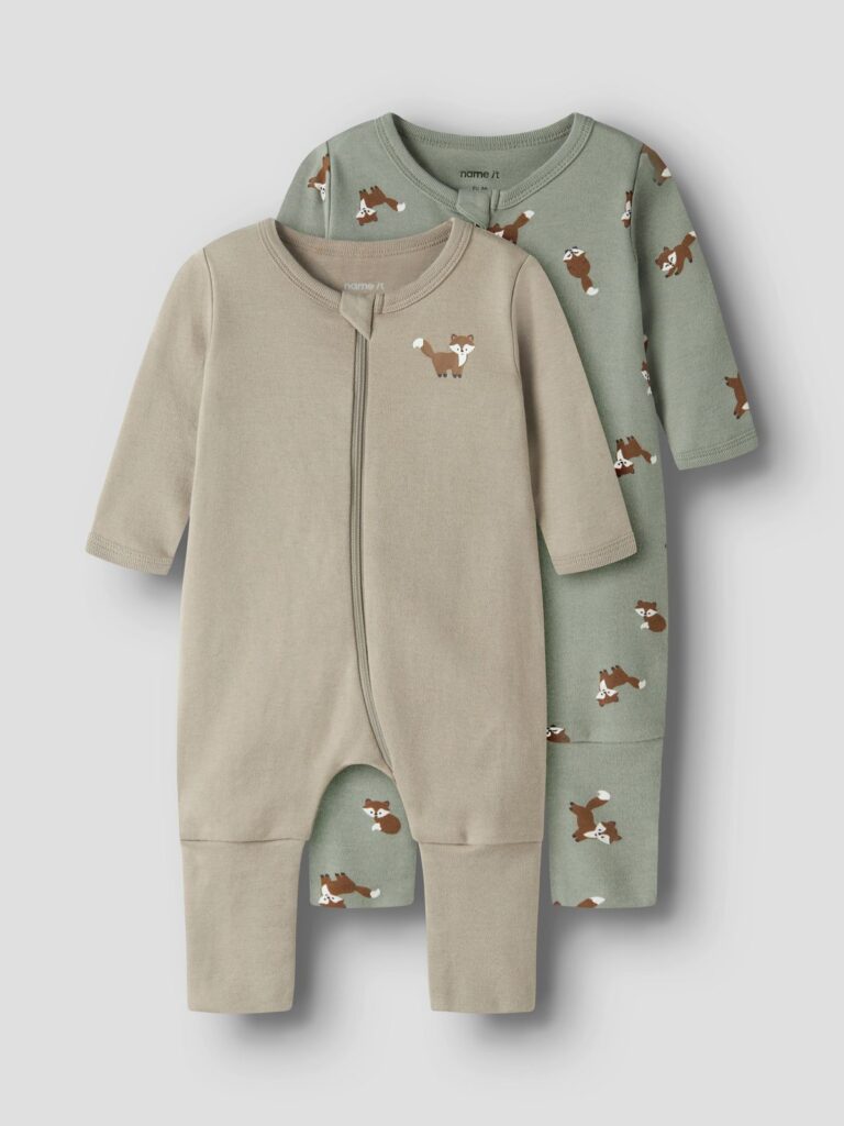 NBMNIGHTSUIT 2P ZIP FF FOX NOOS