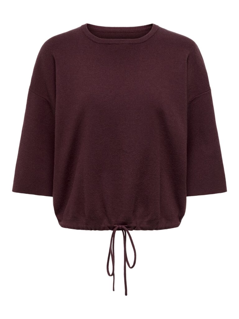 ONLSITERI SS LOOSE TIE O-NECK TOP CC KNT