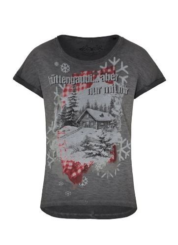 Shirt Hüttengaudi grau