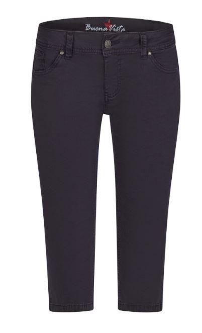 Malibu-Zip Capri stretch twill