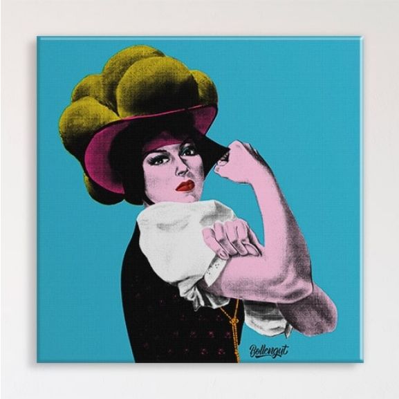 Bild 20x20 Rosiblau