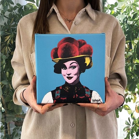Bild 20x20 Anna blau