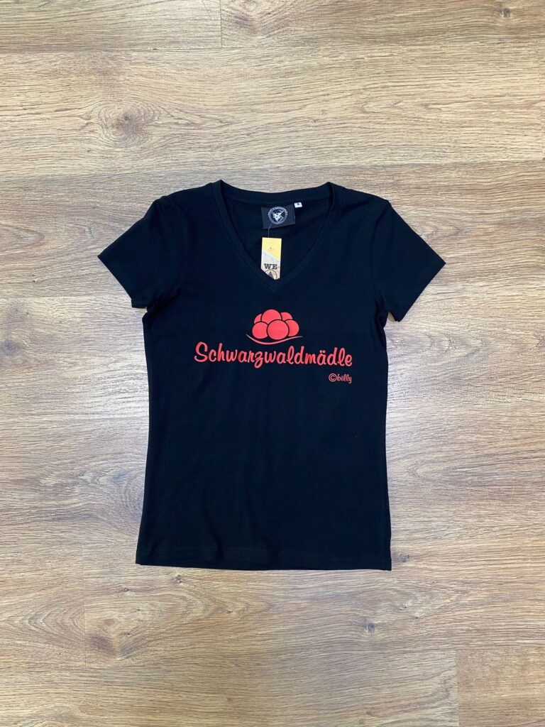 T-Shirt kurzarm mit V Schwarzwaldmädle Billy