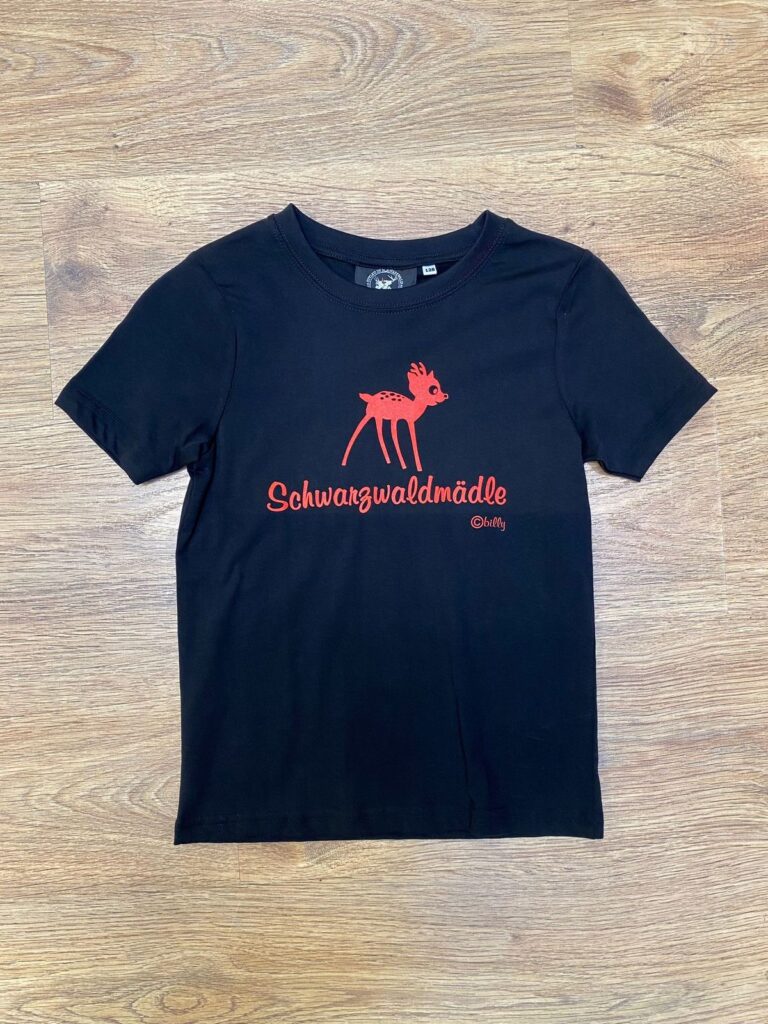 T-Shirt kurzarm mit Rundhals Schwarzwaldmädle Billy