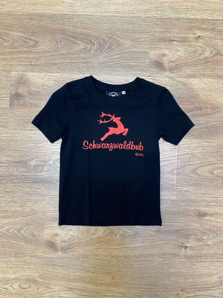 T-Shirt kurzarm mit Rundhals Schwarzwaldbub Billy