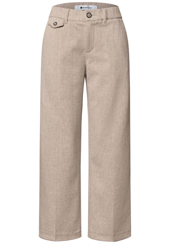 Straight Leg Hose im Melange-Look