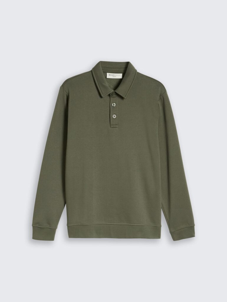 Sweatshirt mit Polokragen