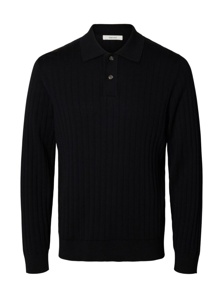 SLMTORINO LS KNIT RIB POLO NOOS