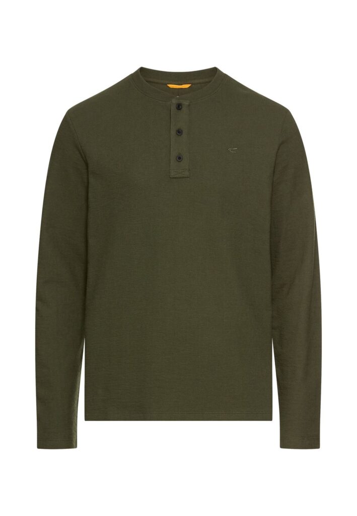 Henleyshirt aus reiner Baumwolle